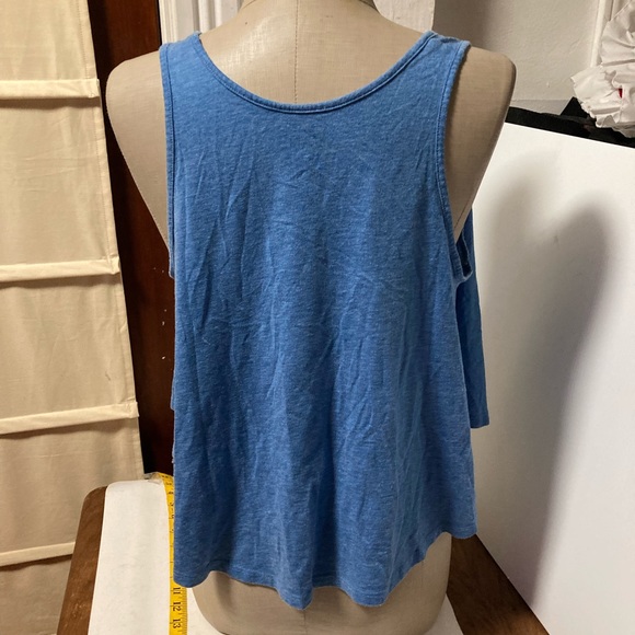 Vans tank top blue size Large crop top - Picture 6 of 8